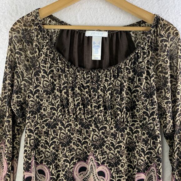 Womens Babydoll Sheer Mesh Top Sz S Whimsigoth Y2K Fairy Grunge Gypsy Boho‎ - Picture 2 of 14